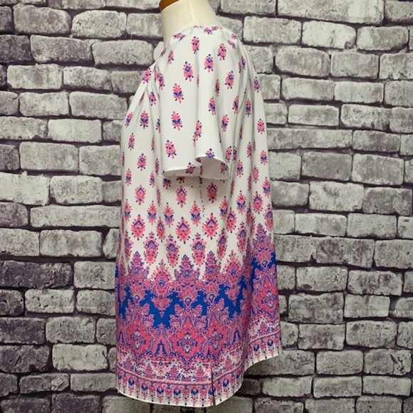 Talbots Short Sleeve Blouse Size Medium - Picture 3 of 11